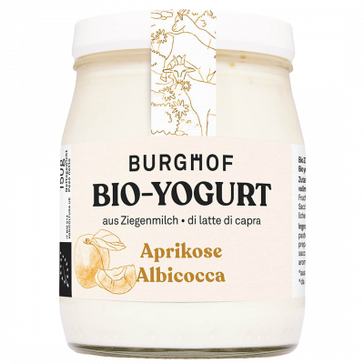 Burghof Ziegenjoghurt Aprikose im Glas (150gr) NEU